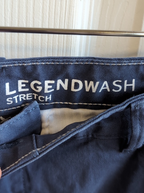 Eddie Bauer Legend Wash Stretch Dark Blue Curvy Fit Cropped Pants Size 14 Tall - Picture 3 of 8